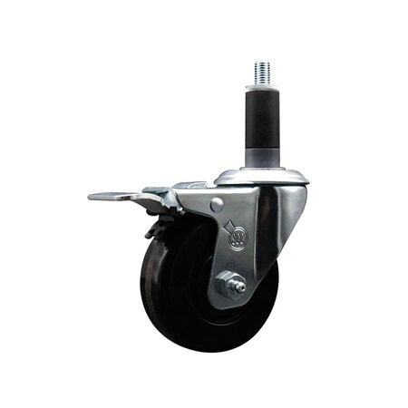 Service Caster 3.5'' Phenolic Swivel 1-1/8'' Expanding Stem Caster Total Lock Brake SCC-EXTTL20S3514-PHS-118